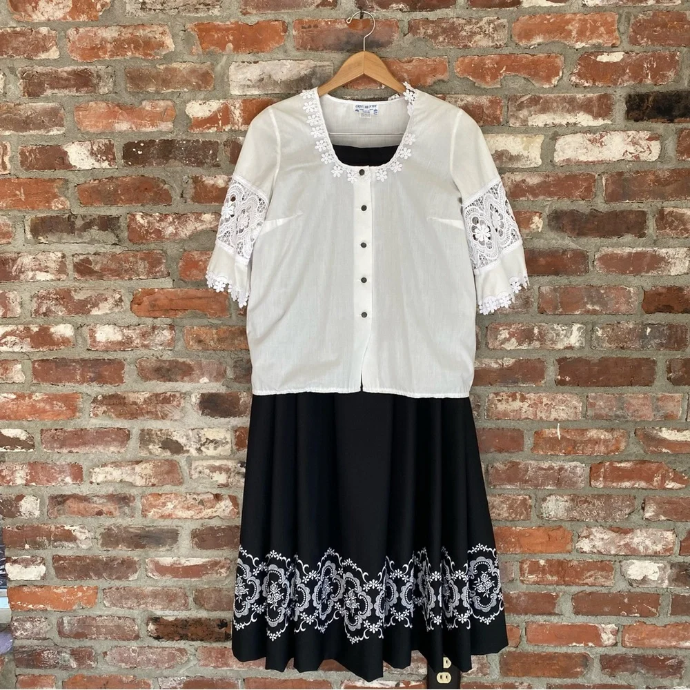 Ernst‎ Licht German Folk Maxi Skirt & Blouse Set 14/10